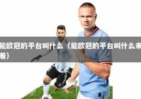 能欧冠的平台叫什么（能欧冠的平台叫什么来着）
